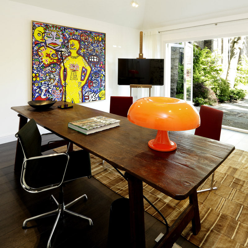 Artemide Nesso Tischleuchte Orange ABS Skulptur
