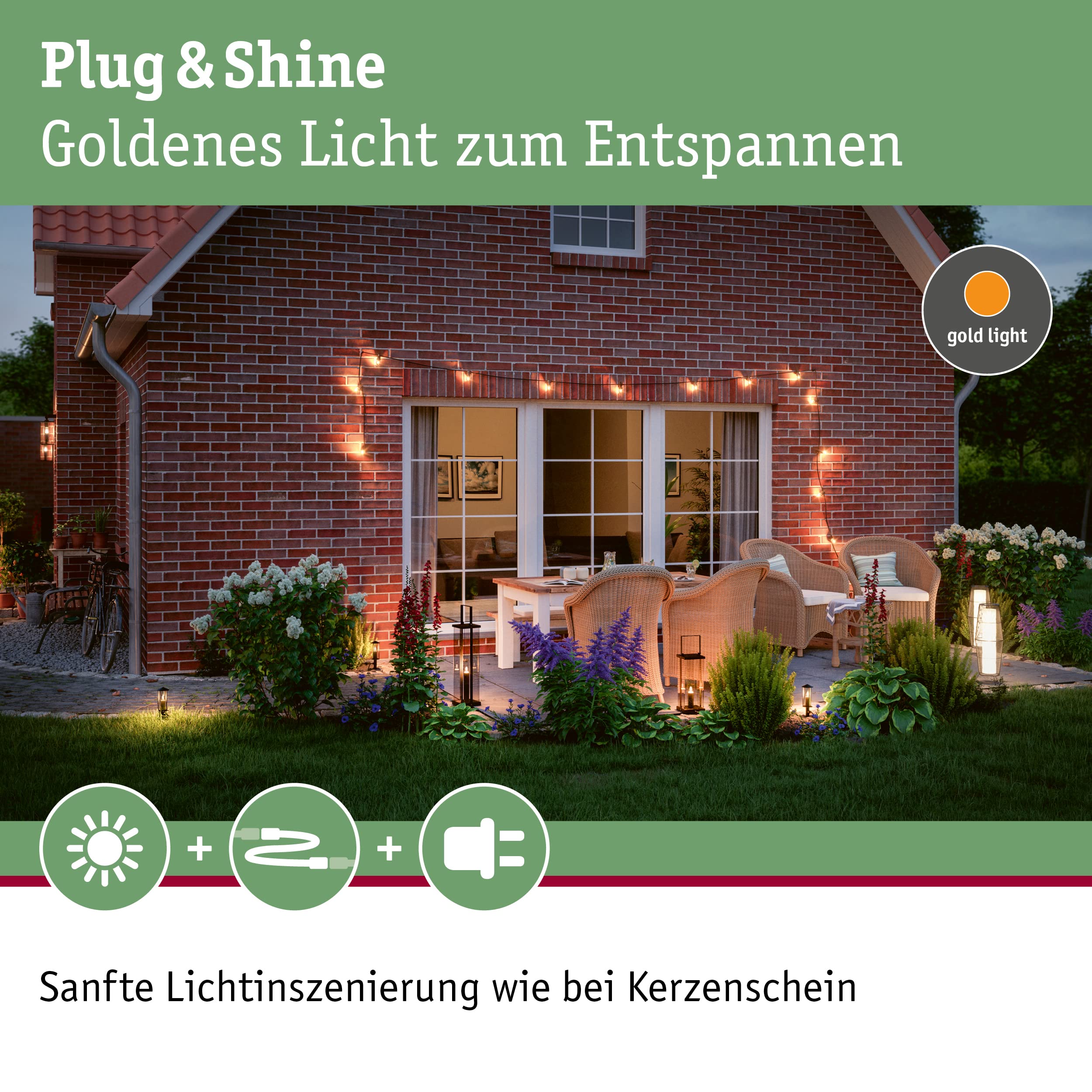 Paulmann Plug & Shine Classic Laterne 40 Außenleuchte IP44