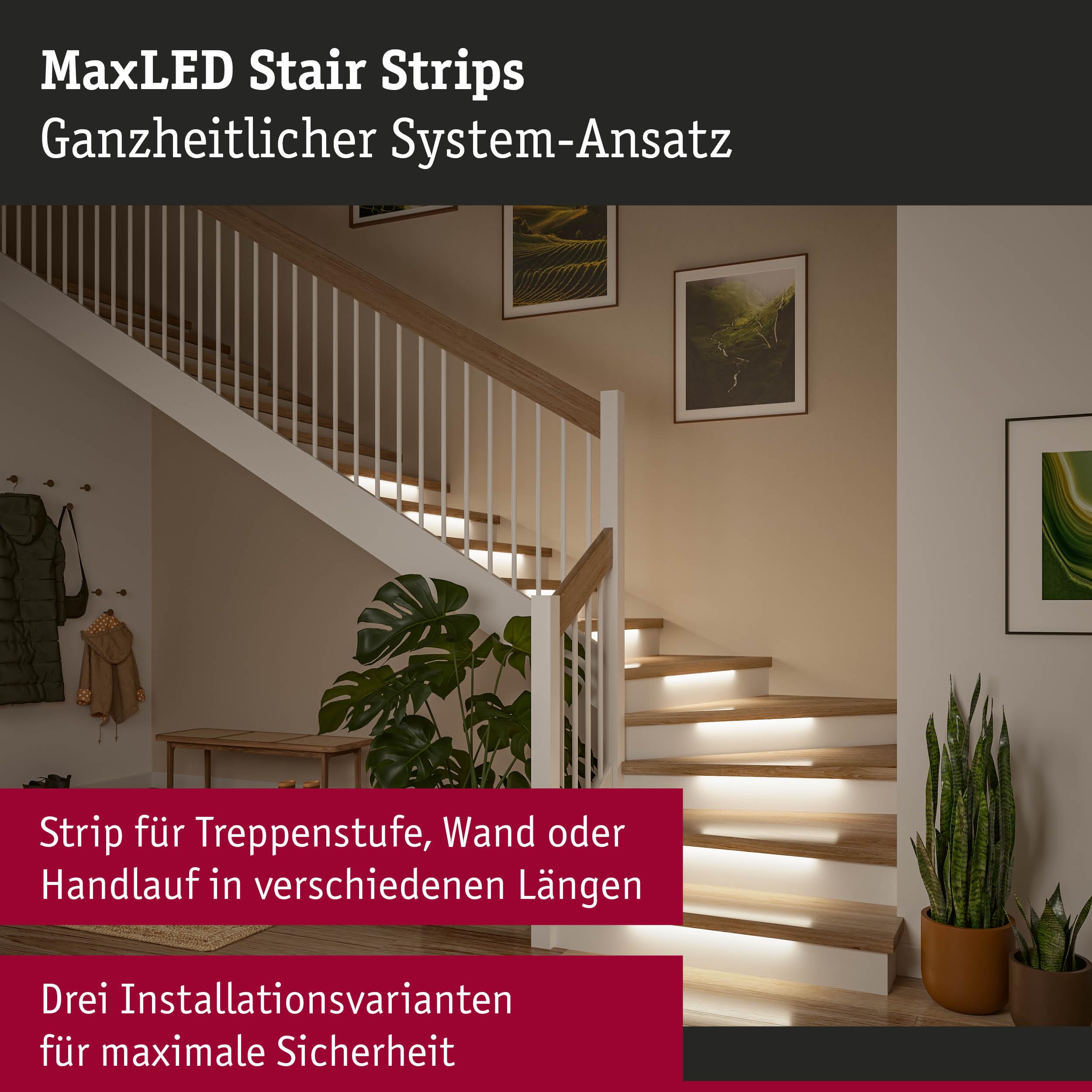 Paulmann MaxLED Stair 71218 LED Strip Erweiterung 0,5m warmweiß