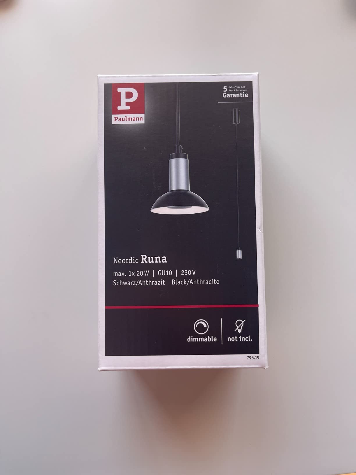 Paulmann Neordic Runa 79519 Pendelleuchte GU10 schwarz