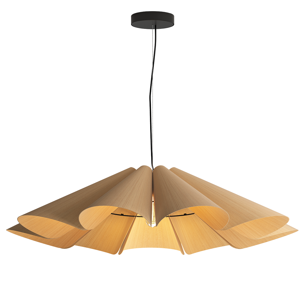 Bruck Delfina Pendelleuchte Holz handlackiert