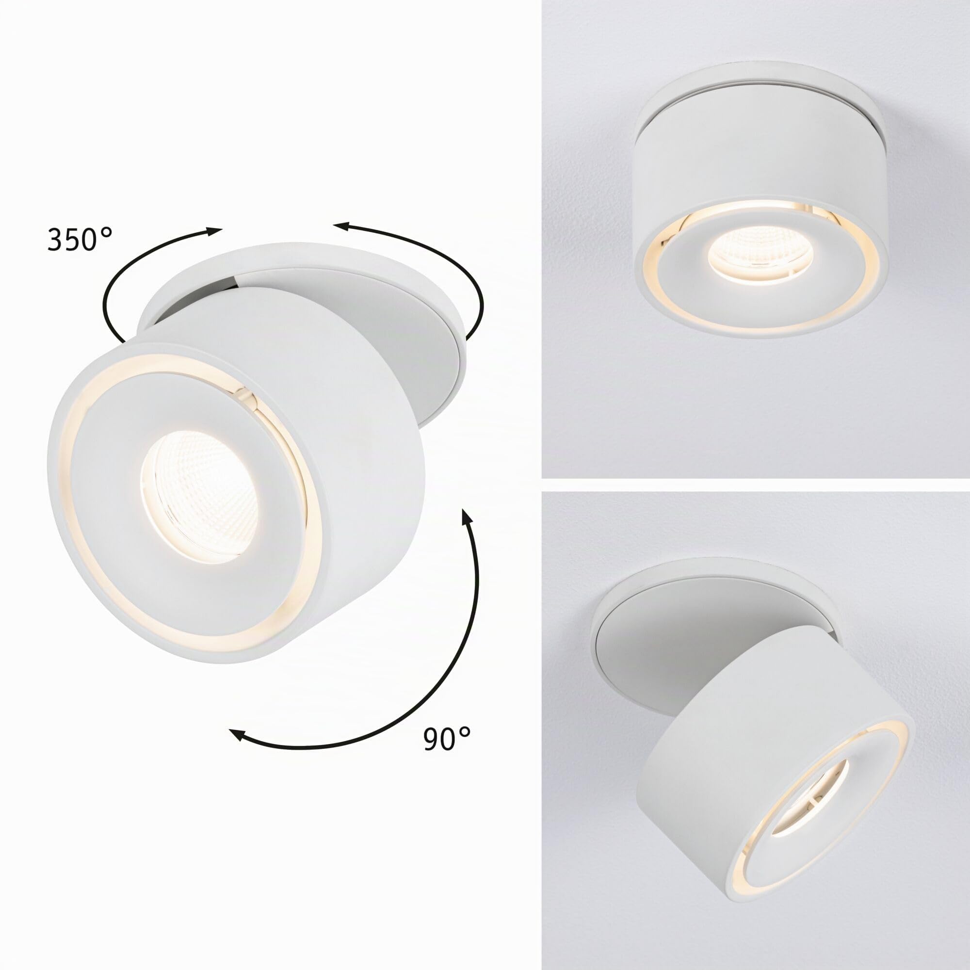 Paulmann Spircle 93372 LED Einbauleuchte Weiß Matt 3000K 8W