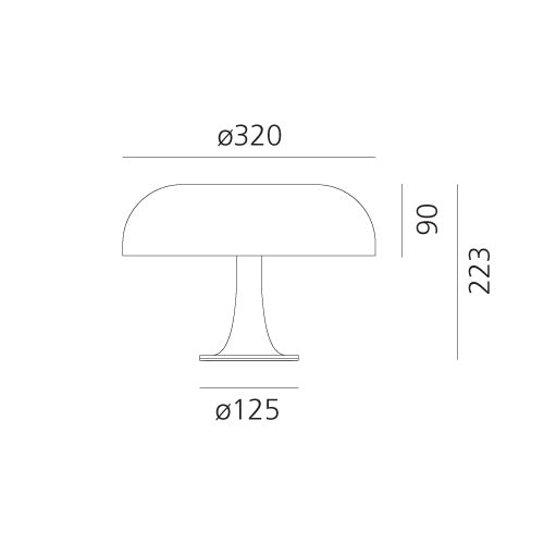 Artemide Nessino Tischleuchte ABS Rot Designklassiker