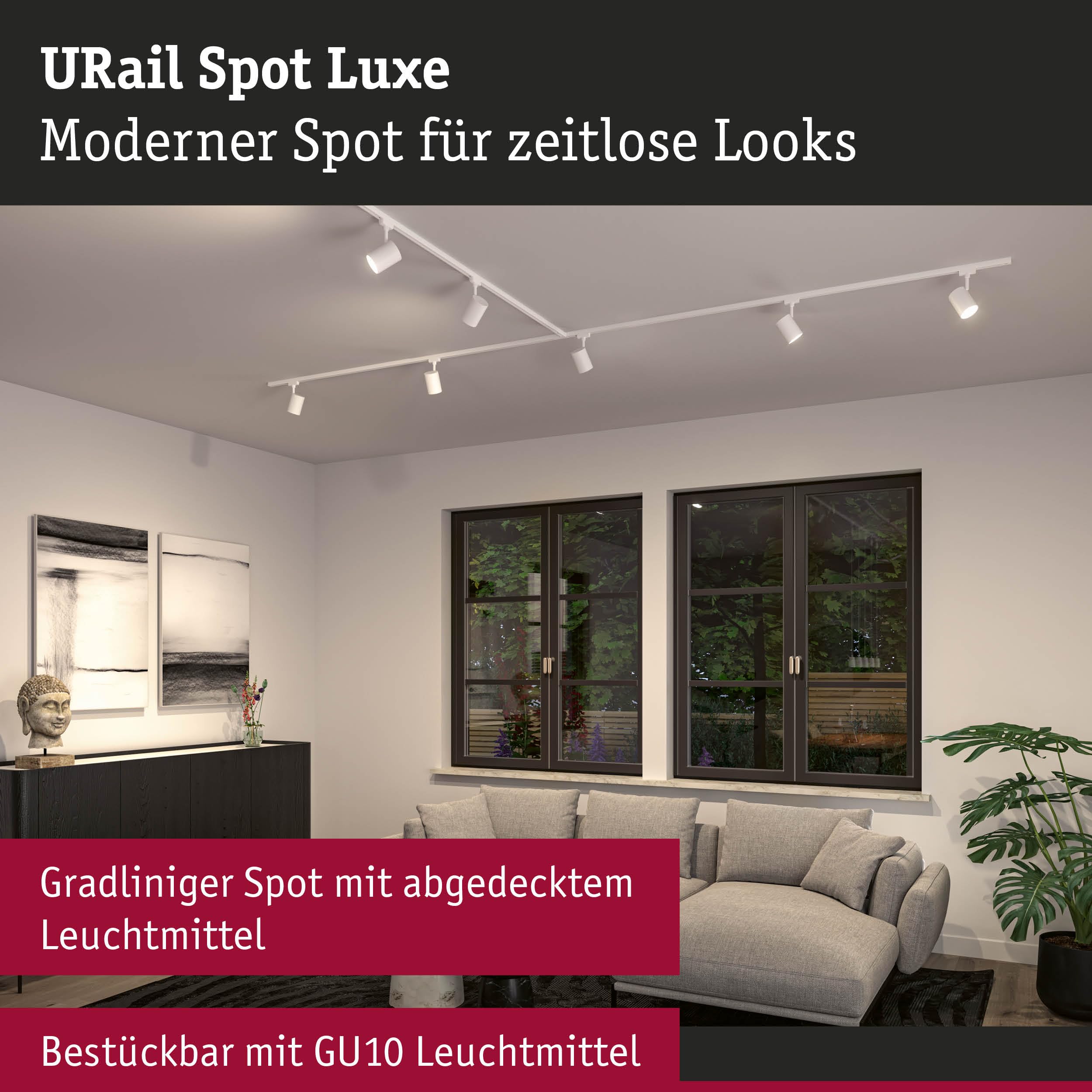 Paulmann URail 95643 Einspeisung Mitte Weiß 1000W
