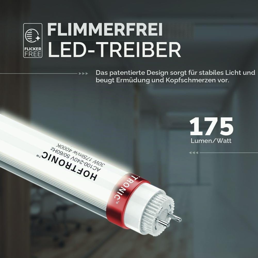 Hoftronic LED Röhre T8 150cm 6000K Tageslichtweiß