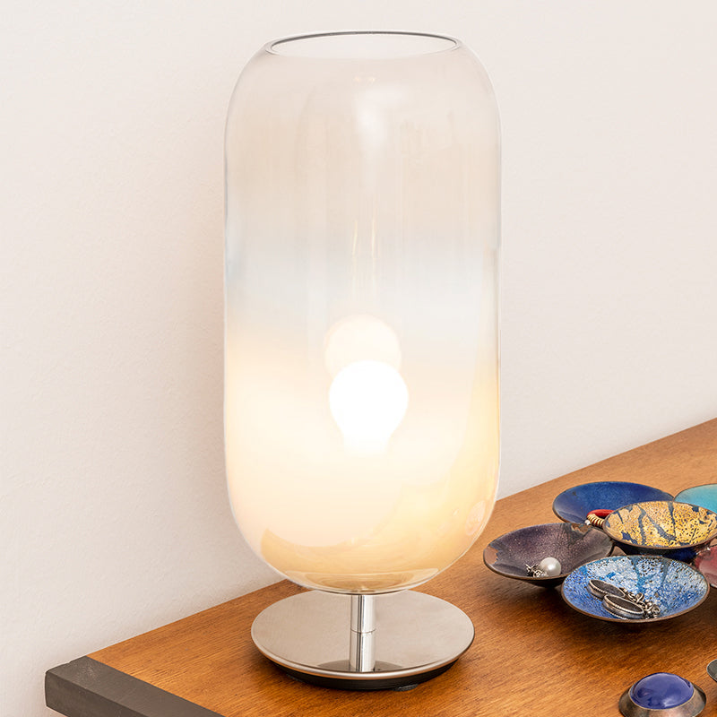 Artemide Gople Mini Tischleuchte Glas Weiß Rauch