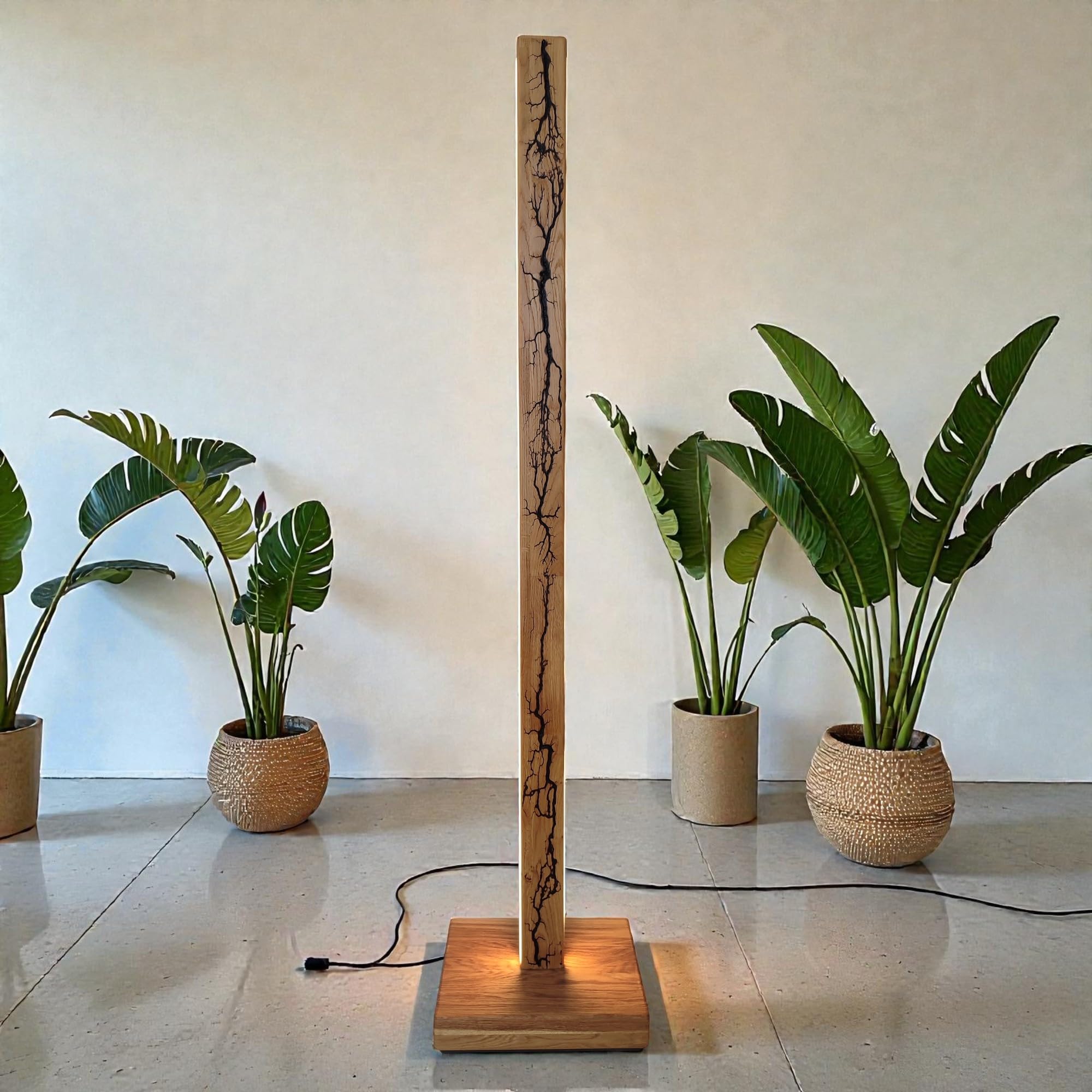 Friesenlicht Feodora Stehlampe Eiche 5000 lm dimmbar