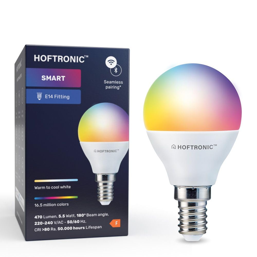 Hoftronic Smart Home P45 E14 LED Lampe RGBWW 1er