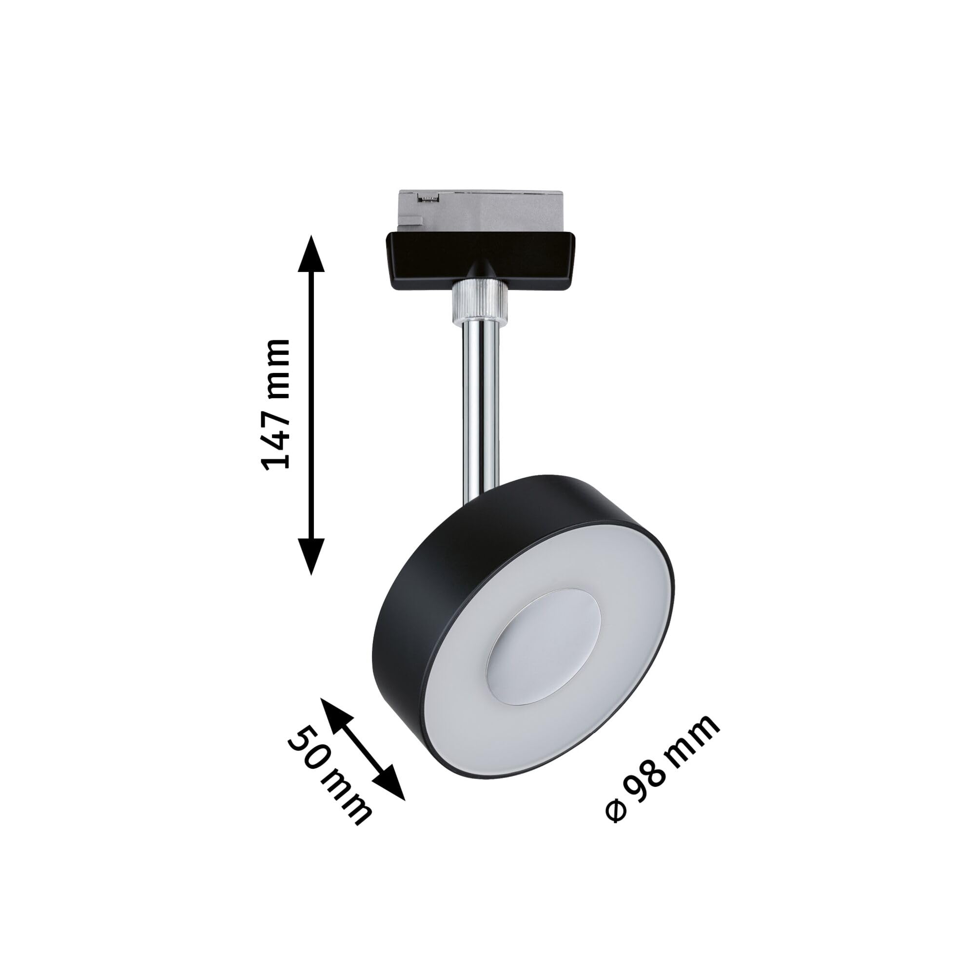 Paulmann URail 96915 Circle Schienenspot Schwarz matt dimmbar