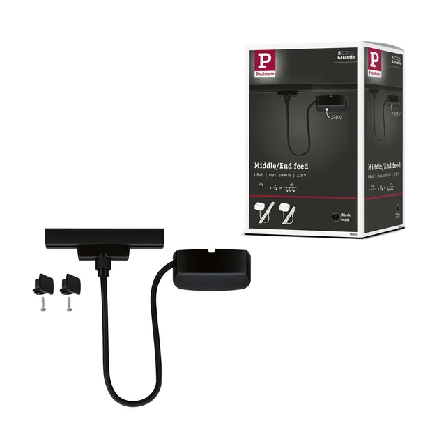 Paulmann URail 96916 Einspeisung Kabel 1m Schwarz matt