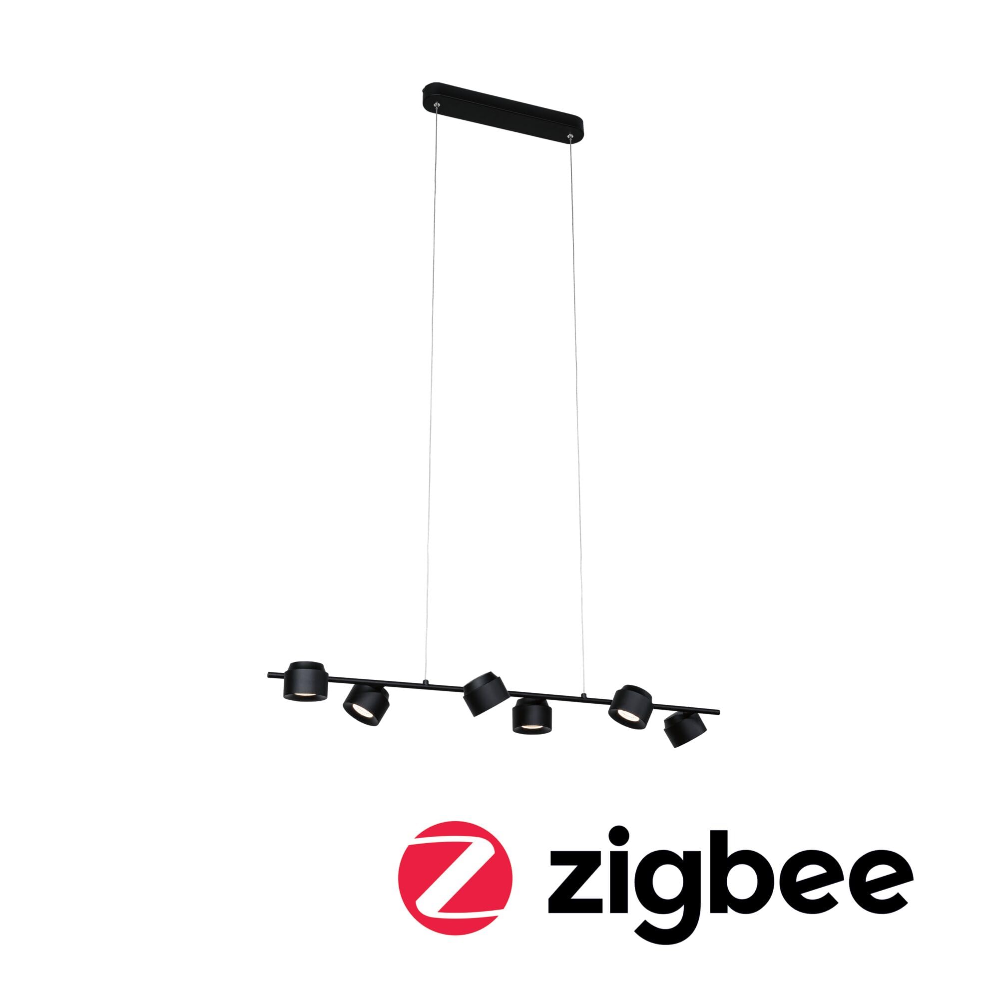 Paulmann Puric Pane 79784 LED-Pendelleuchte Schwarz Zigbee 2700K