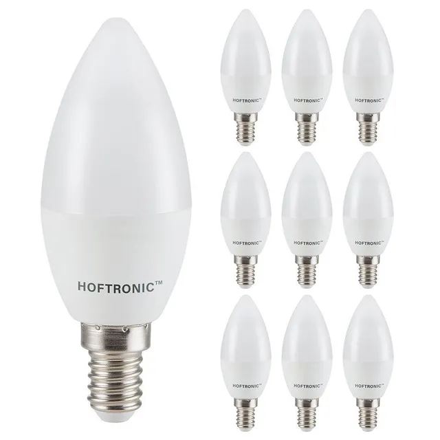 Hoftronic E14 LED Kerzenlampe 4000K 10er