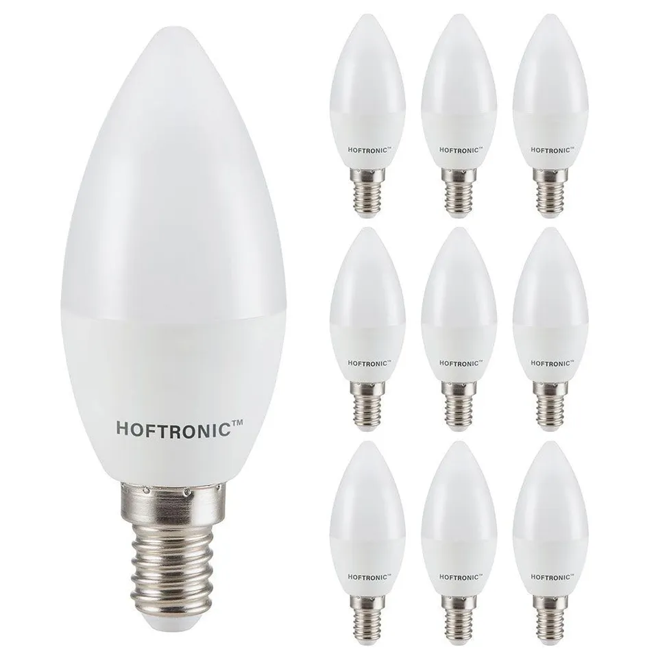 Hoftronic E14 LED Kerzenlampe 4000K 10er