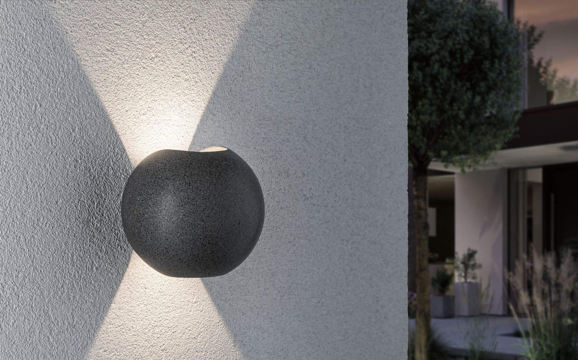 Paulmann Concrea Außenwandleuchte Beton IP65 warmweiß