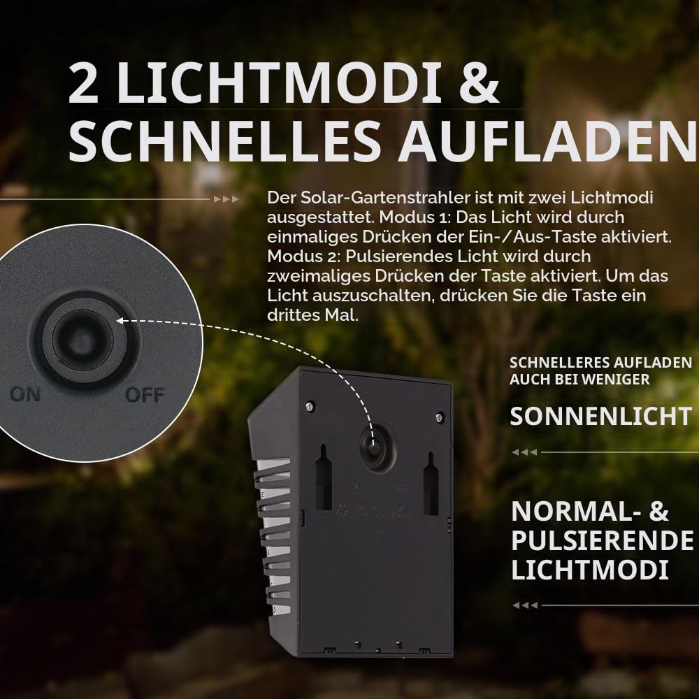 Hoftronic Dono Solar Wandleuchte 4er Set Warmweiß
