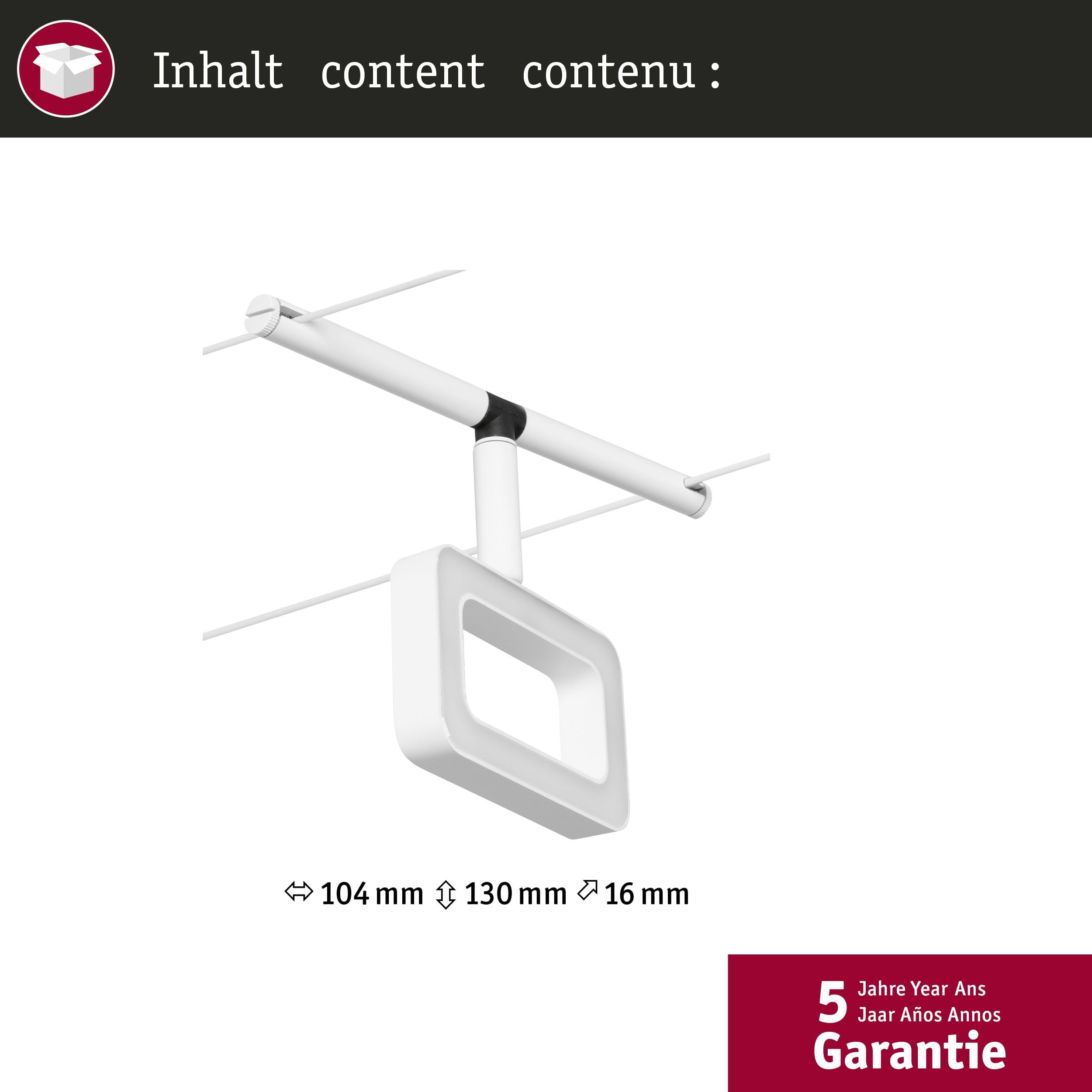 Paulmann Frame 94484 Seilspot LED Weiß 4,8W 3000K