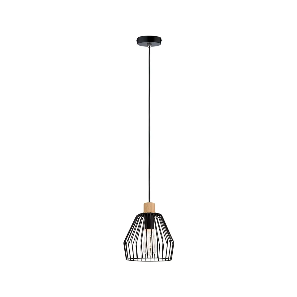 Paulmann Cameo 70891 Pendelleuchte E27 IP44 schwarz Holz