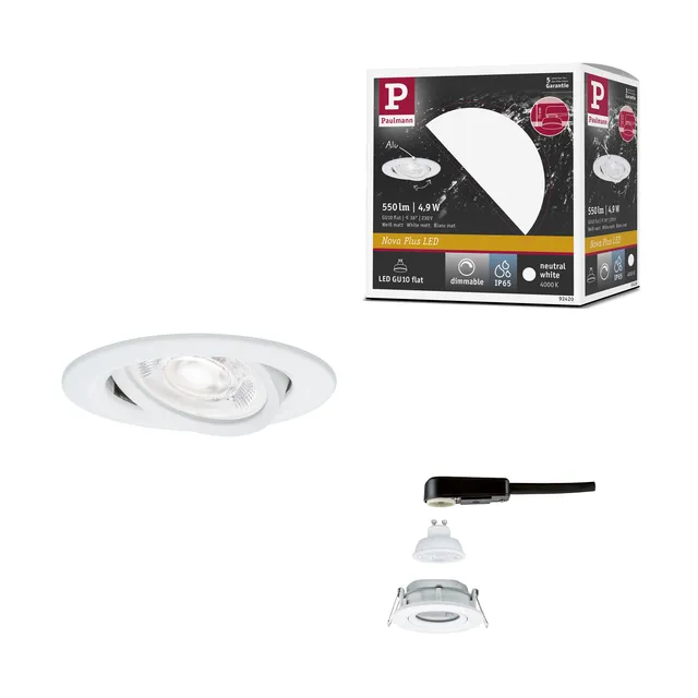 Paulmann Nova Plus GU10 Flat 92420 Einbauleuchte weiß neutralweiß