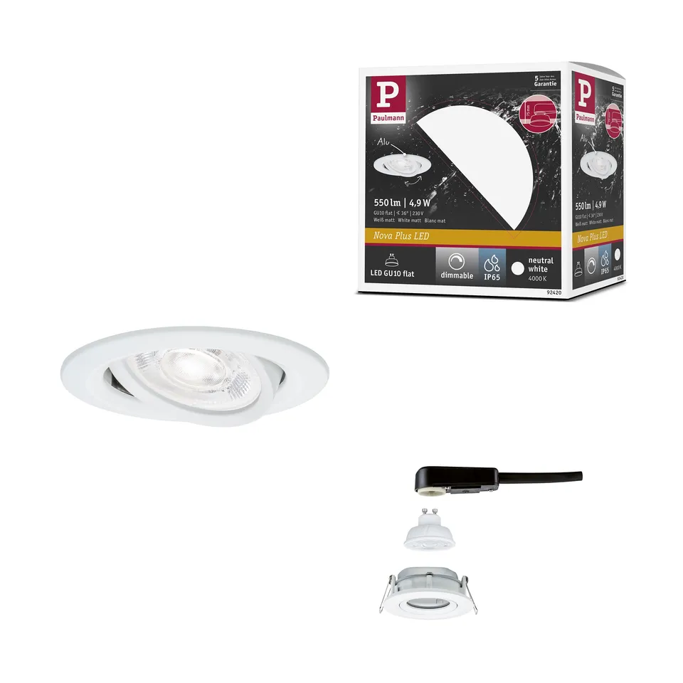 Paulmann Nova Plus GU10 Flat 92420 Einbauleuchte weiß neutralweiß