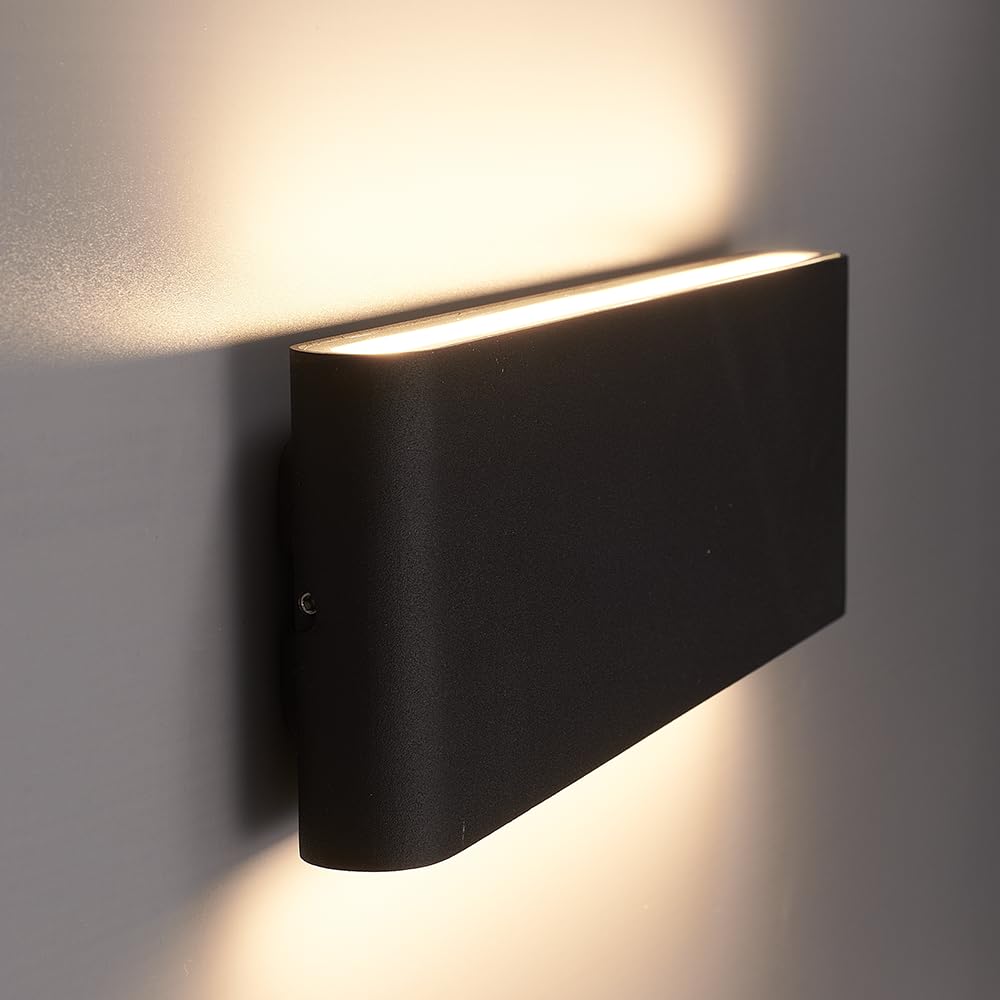 Hoftronic Dallas XL Wandleuchte Up Down schwarz 24W 3000K