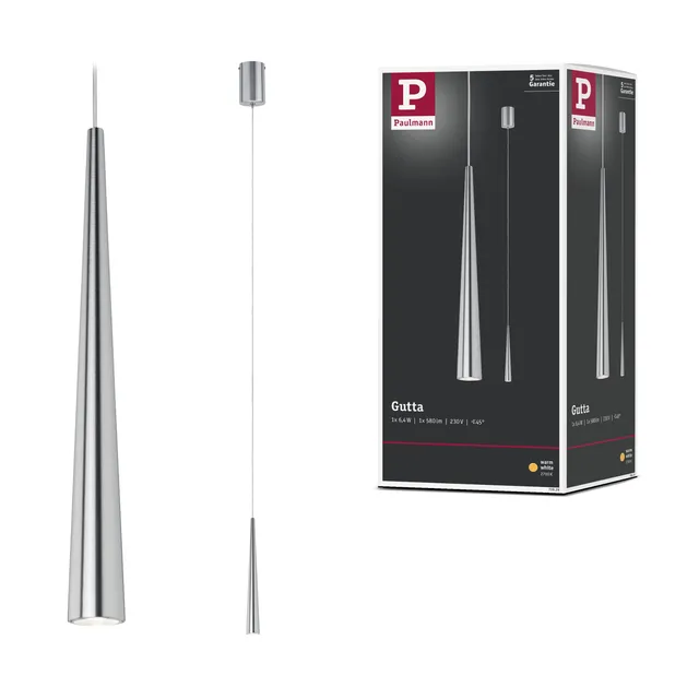 Paulmann Gutta 709.29 Pendelleuchte Alu 7W 2700K