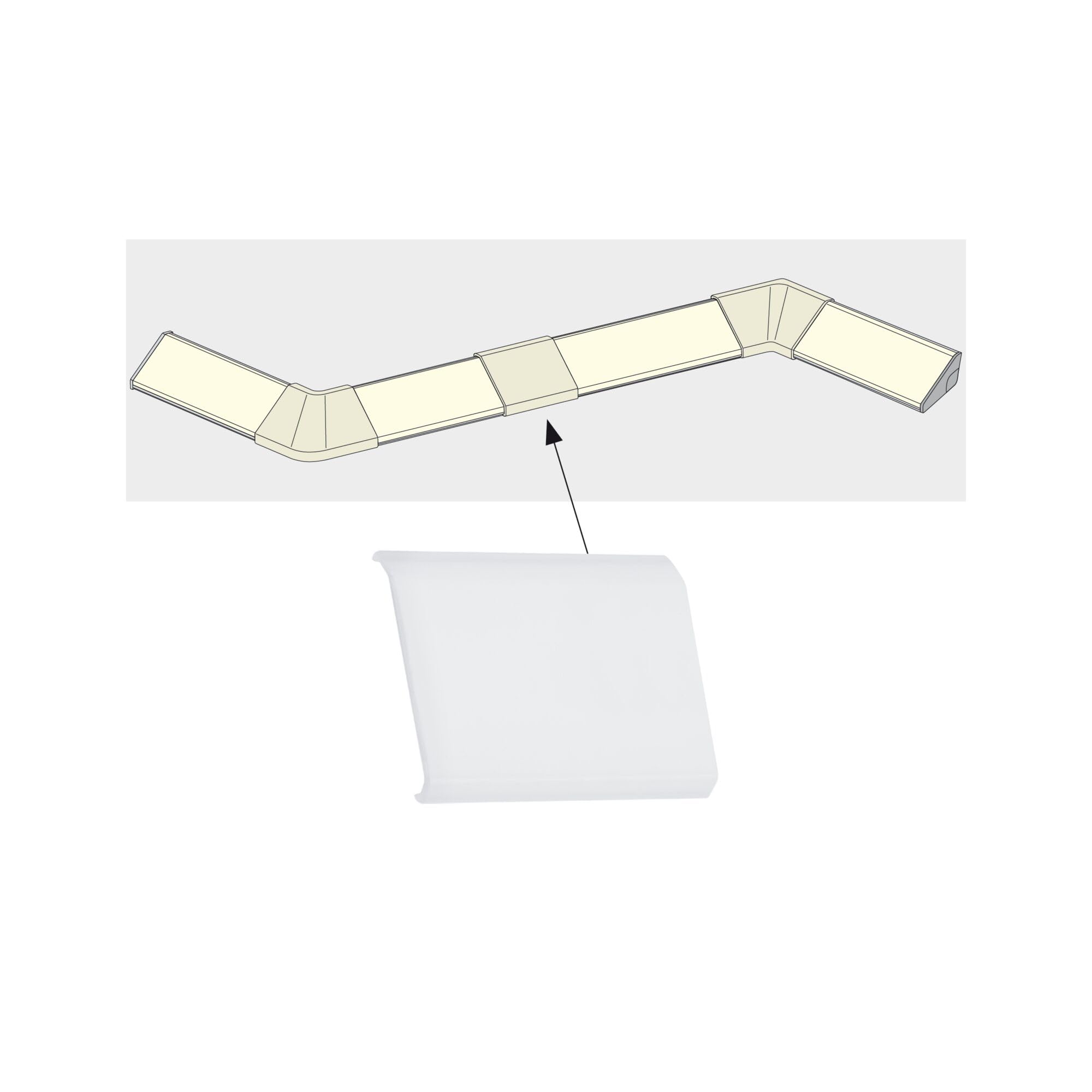 Paulmann Delta 70263 Profil Cover Satin 4er Pack Kunststoff