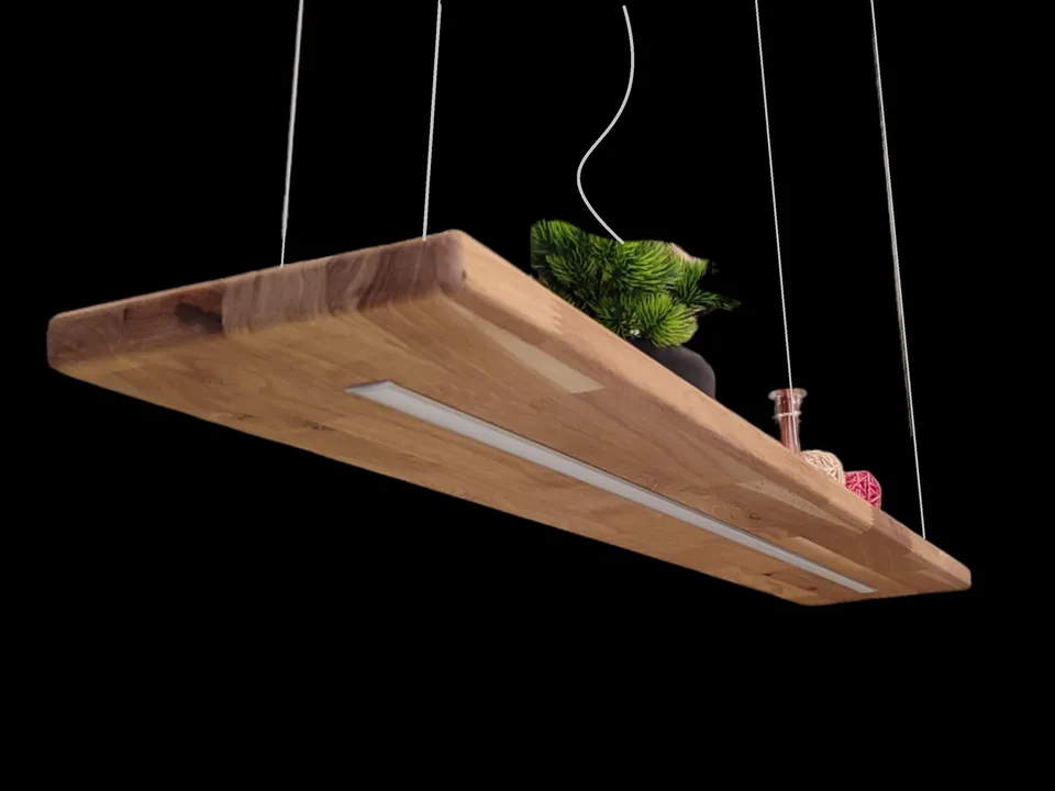 Friesenlicht Paula Pendelleuchte Holz 120cm dimmbar Wildeiche