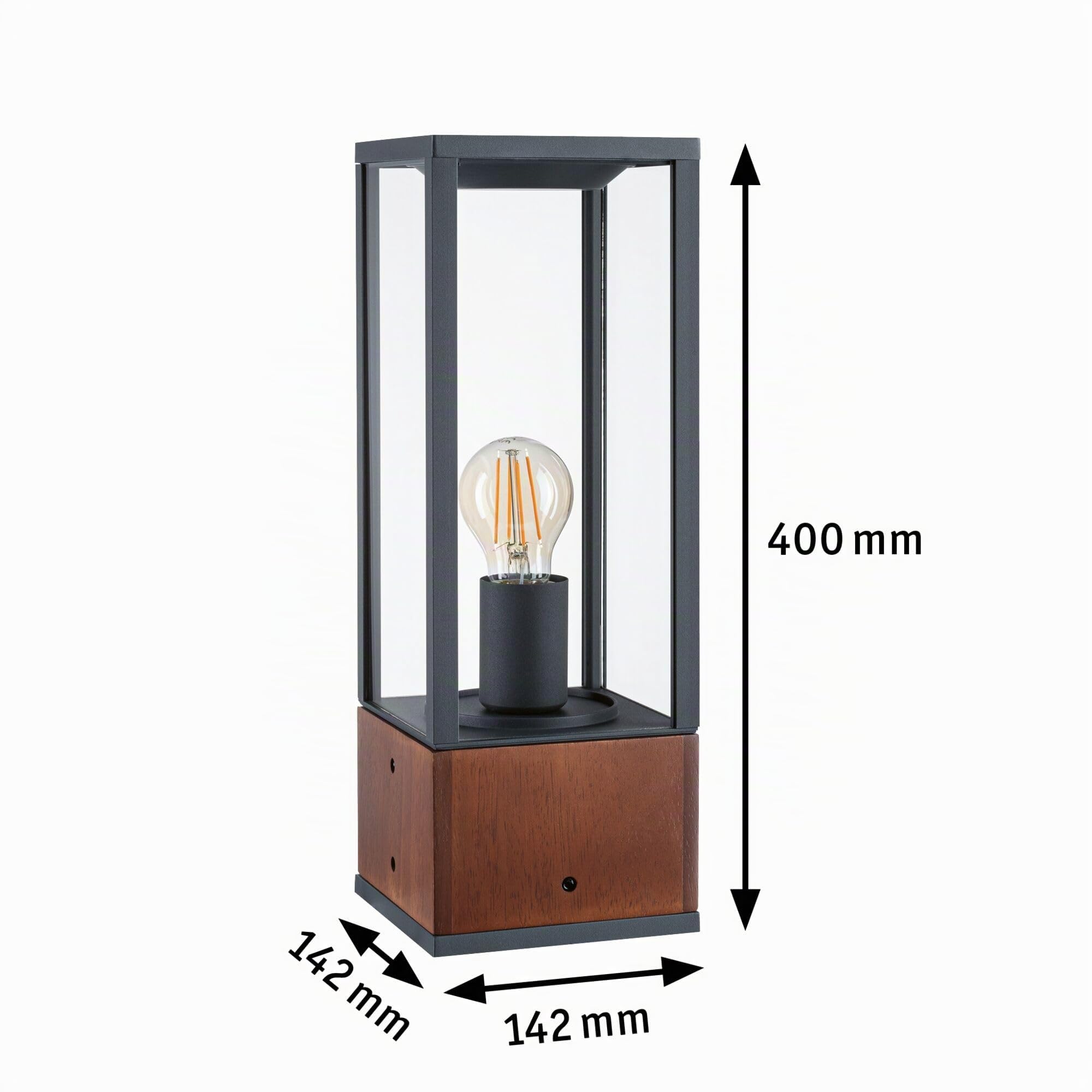 Paulmann Timba 94675 Pollerleuchte Holz 40cm IP44 E27
