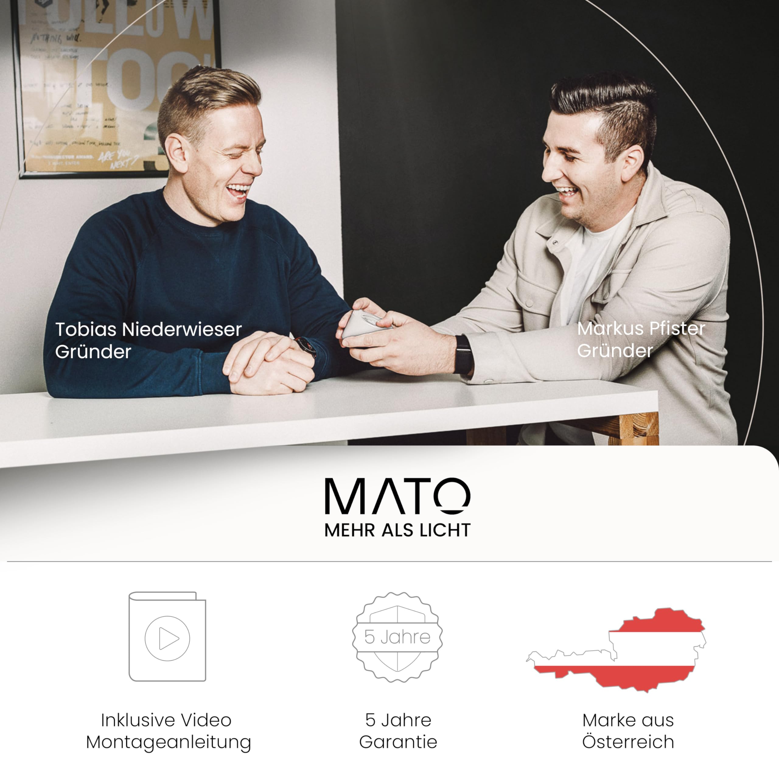 MATO Aufbaustrahler weiß flach schwenkbar 1 Stück
