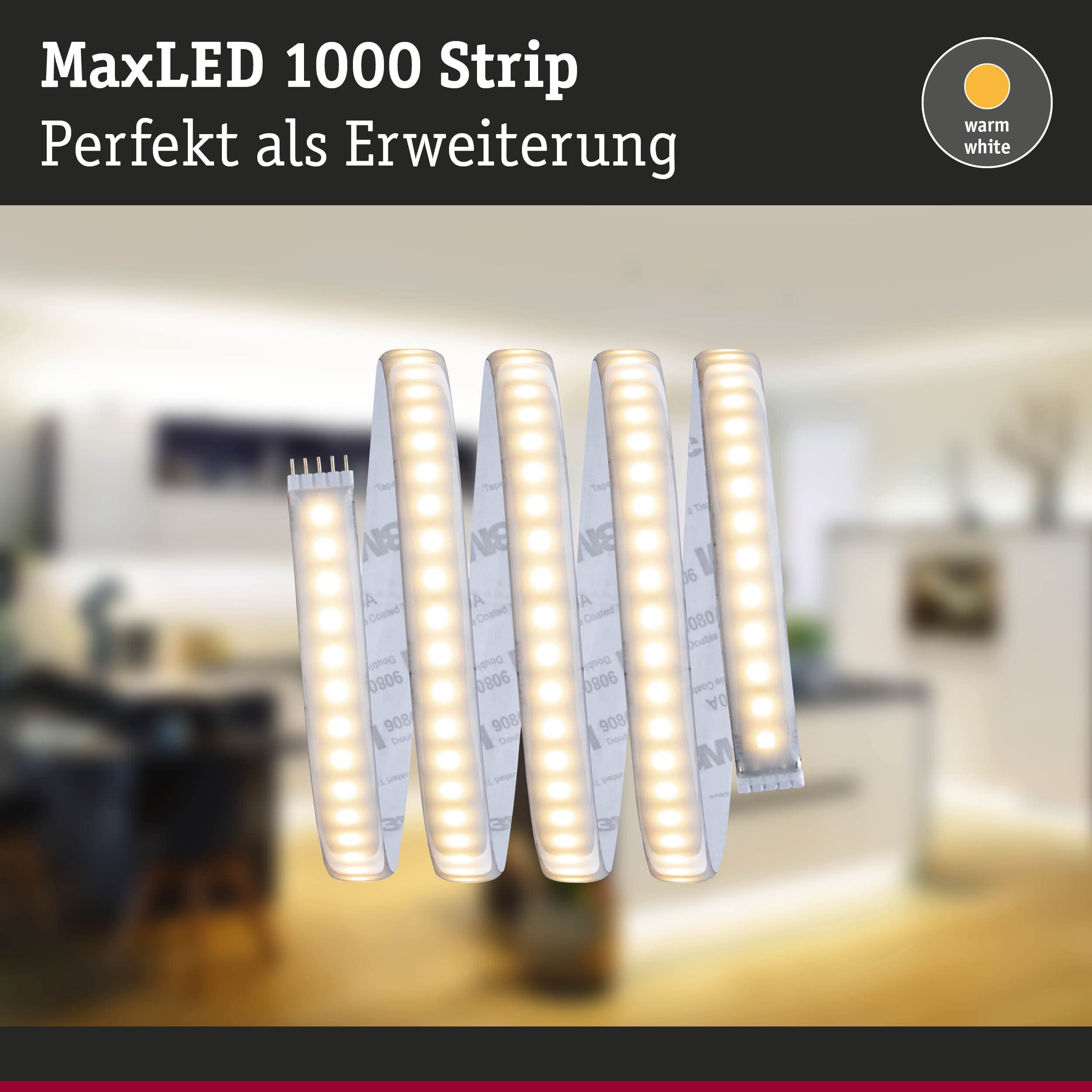 Paulmann MaxLED LED-Streifen Einzelstreifen warmweiß 2700K