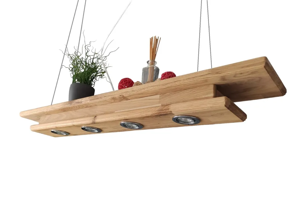 Friesenlicht Witta Hängelampe 100cm 3 Spots Eiche