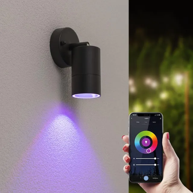 Hoftronic Lago Smart Wandleuchte RGBWW schwarz
