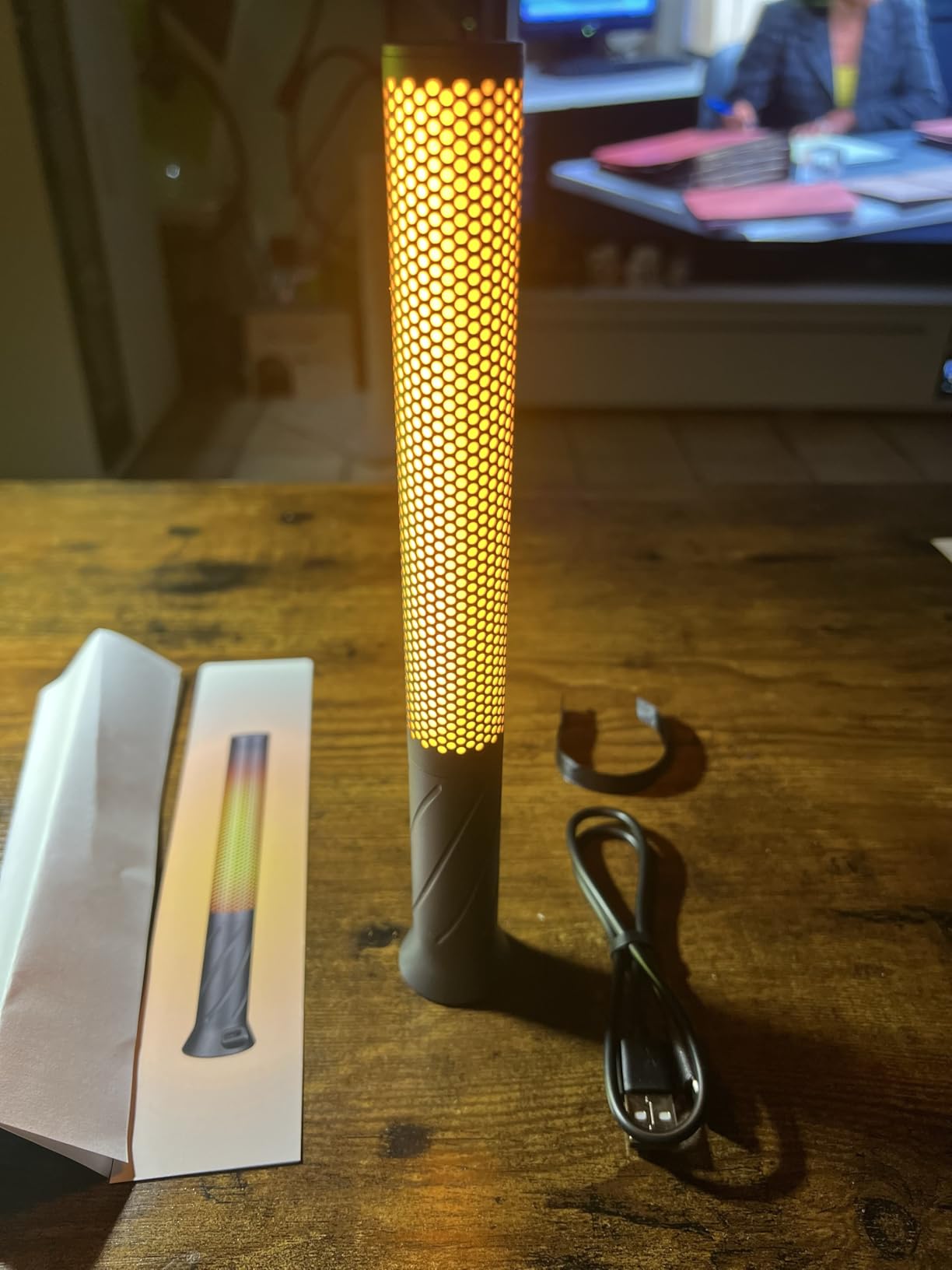 Phonar LED Tischlampe kabellos dimmbar warm 2600mAh grau