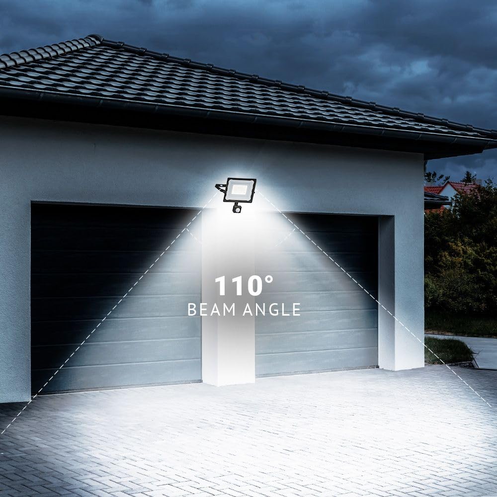 Hoftronic Stratos LED Fluter 50W kaltweiß mit Bewegungsmelder