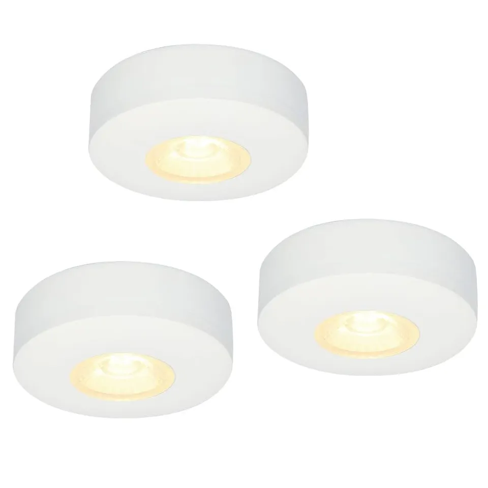 Hoftronic Pavo Aufbaustrahler 3er Set weiß warmweiß