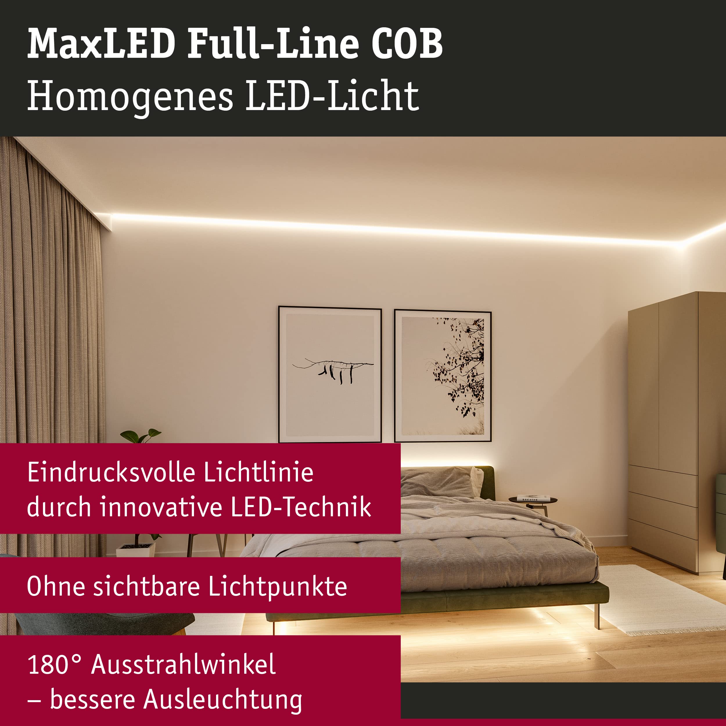 Paulmann MaxLED 71049 LED-Strip 3m Full-Line COB warmweiß
