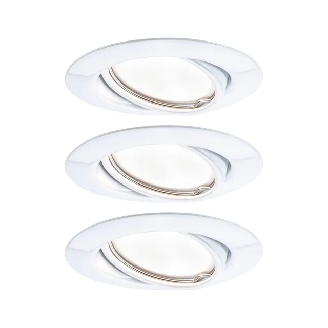 Paulmann Base Coin Einbaustrahler Weiß 3er-Set warmweiß