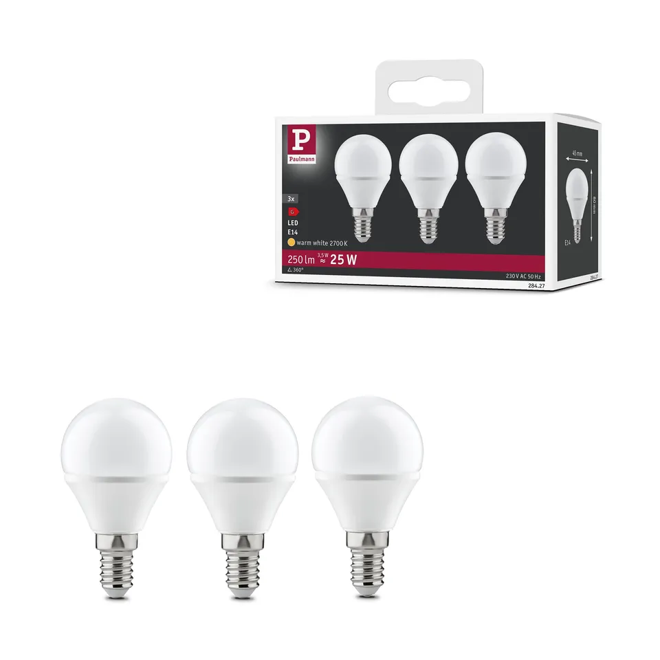 Paulmann 28427 LED-Tropfen E14 3 Stück warmweiß