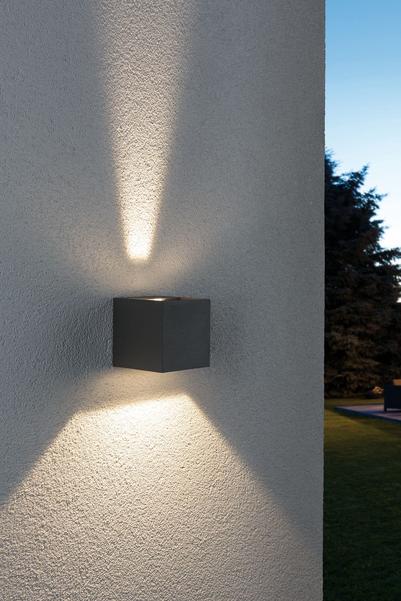 Paulmann Cybo LED-Außenwandleuchte 2x3W grau IP65 2700K