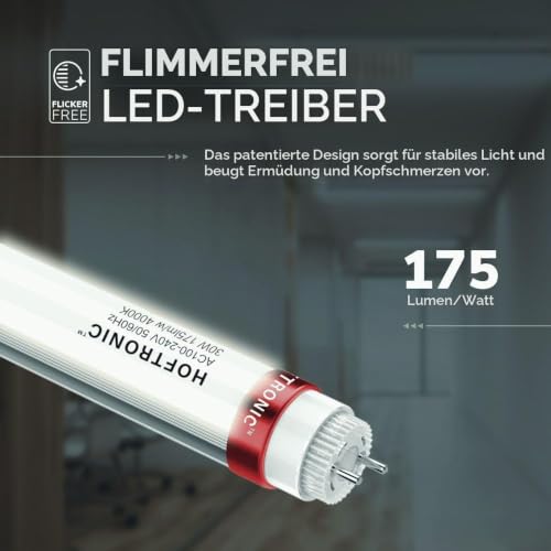 Hoftronic LED Röhre T8 150cm 6000K Tageslichtweiß