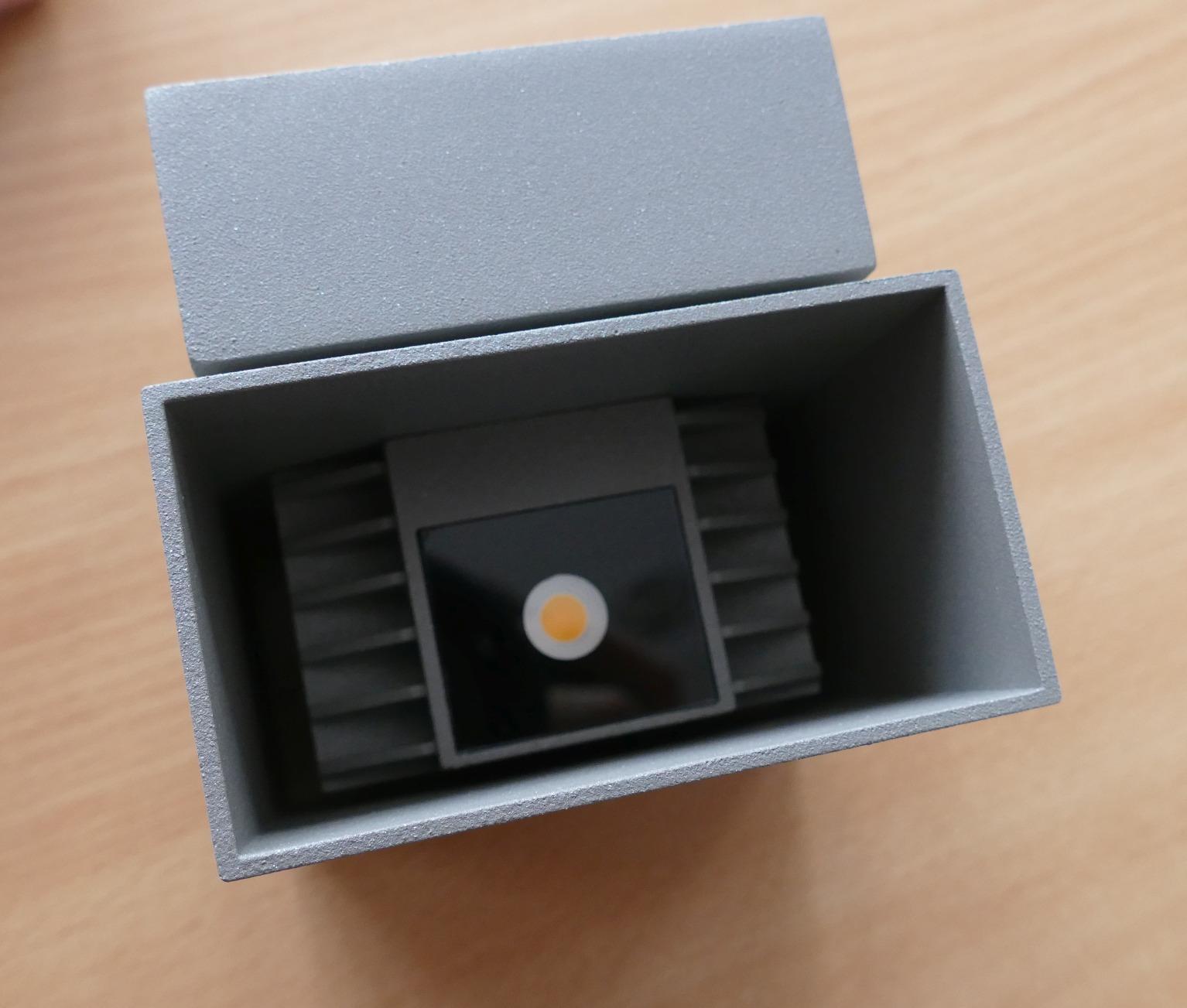 Paulmann Cybo LED Wandaufbauleuchte eckig grau IP65 2x3W