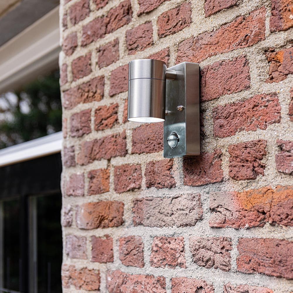 Hoftronic Mason Außenwandleuchte Edelstahl 6000K Sensor