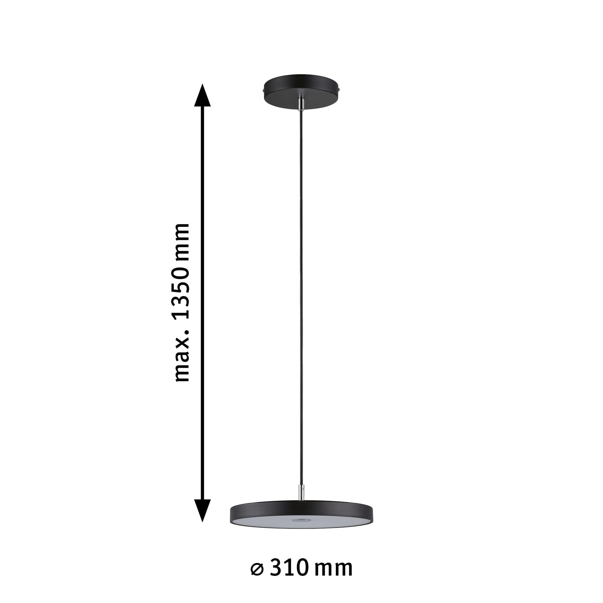 Paulmann Hildor 96777 LED-Pendelleuchte schwarz 1000lm