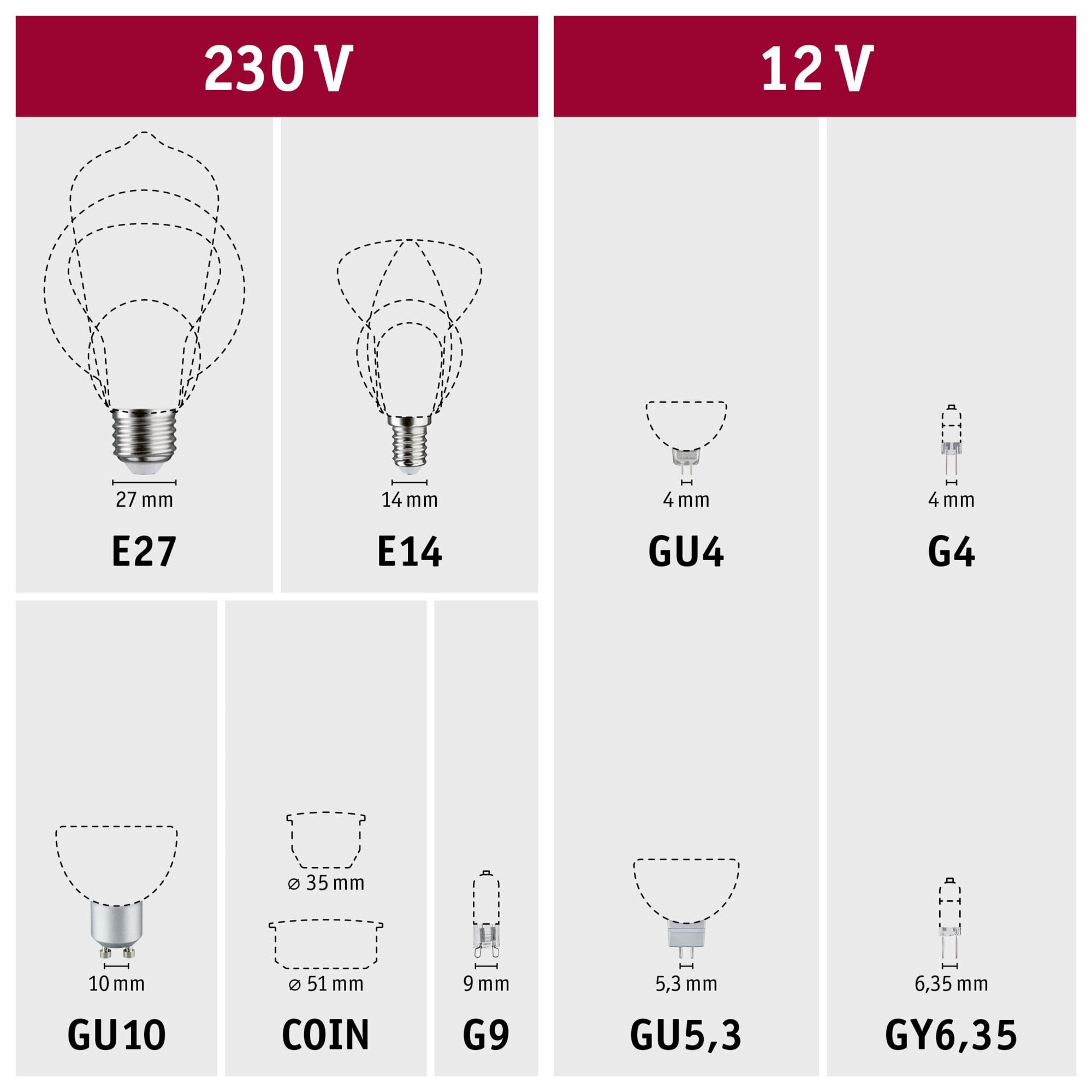 Paulmann 28426 LED-Kerze E14 4W Warmweiß 3er Set