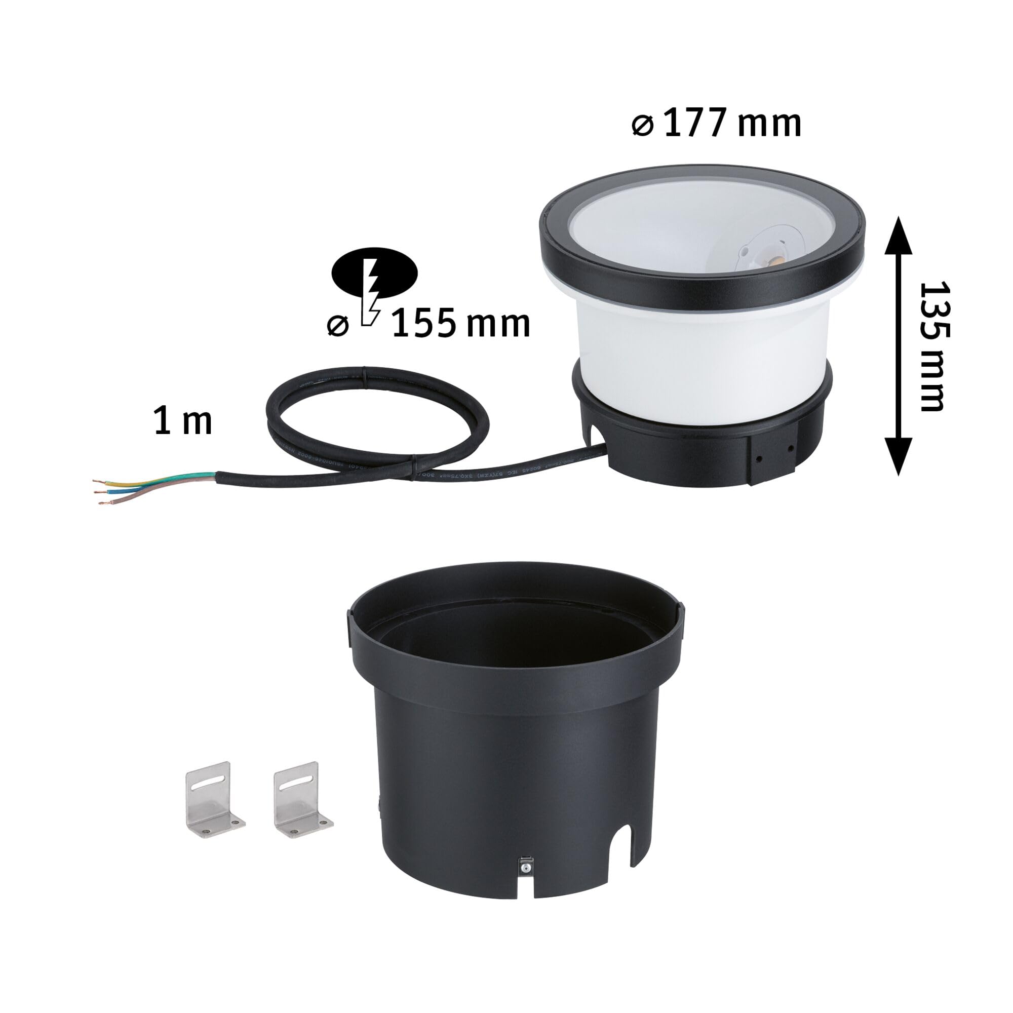 Paulmann Ocos 94672 Wandfluter Anthrazit IP67 3000K