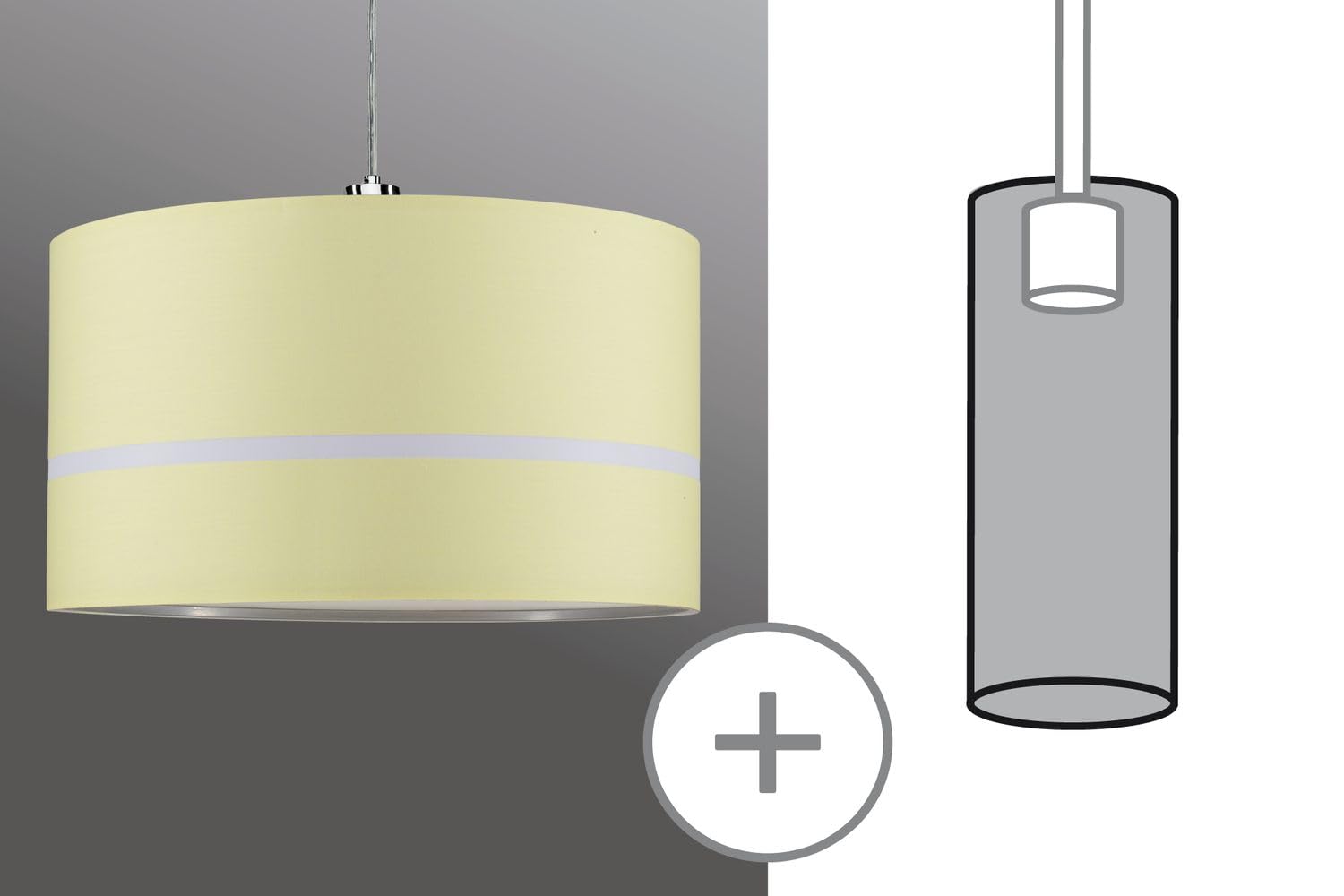 Paulmann URail Tessa Schirm Gelb max. 50W Textil