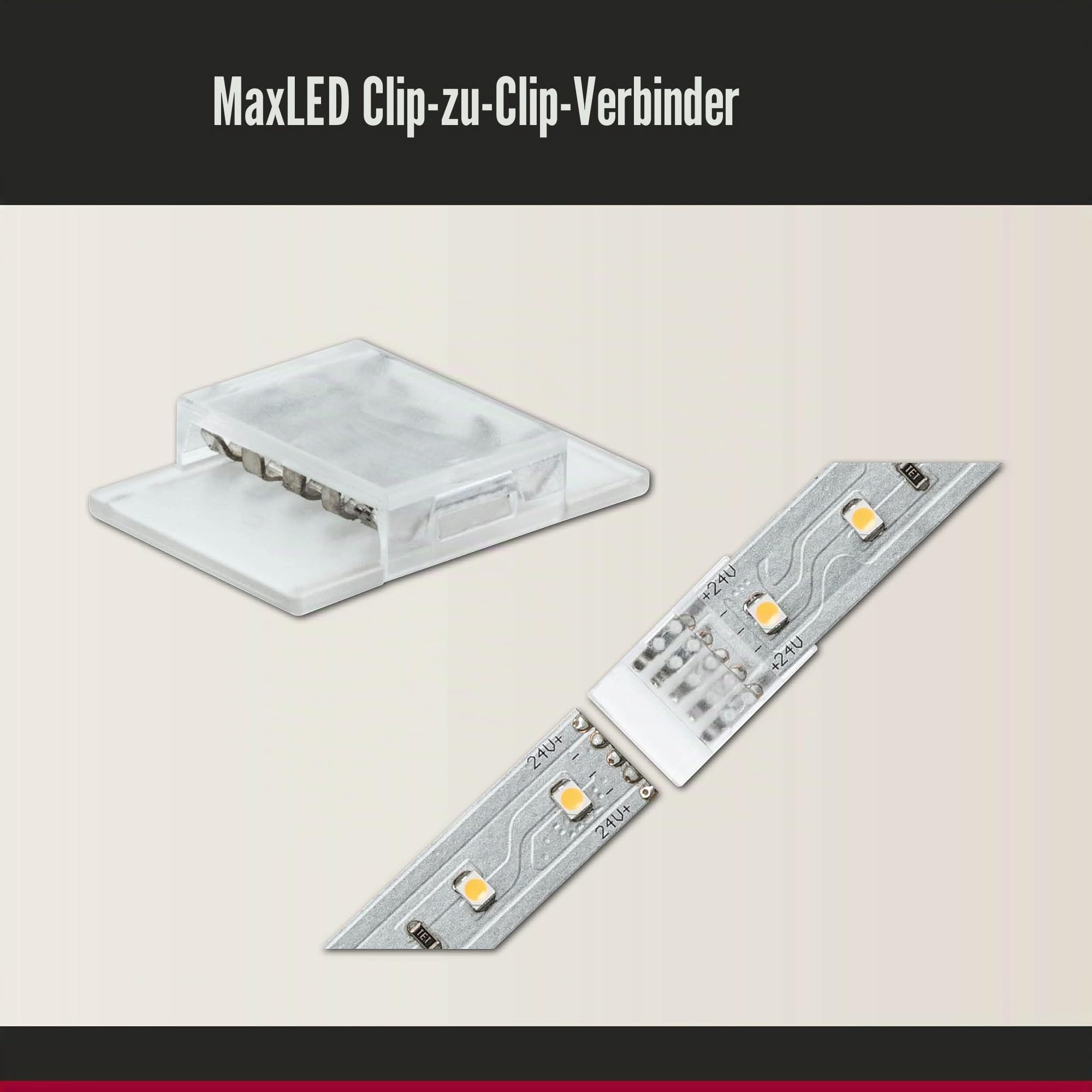 Paulmann 70618 MaxLED Clip-to-Clip Verbinder 2er-Pack