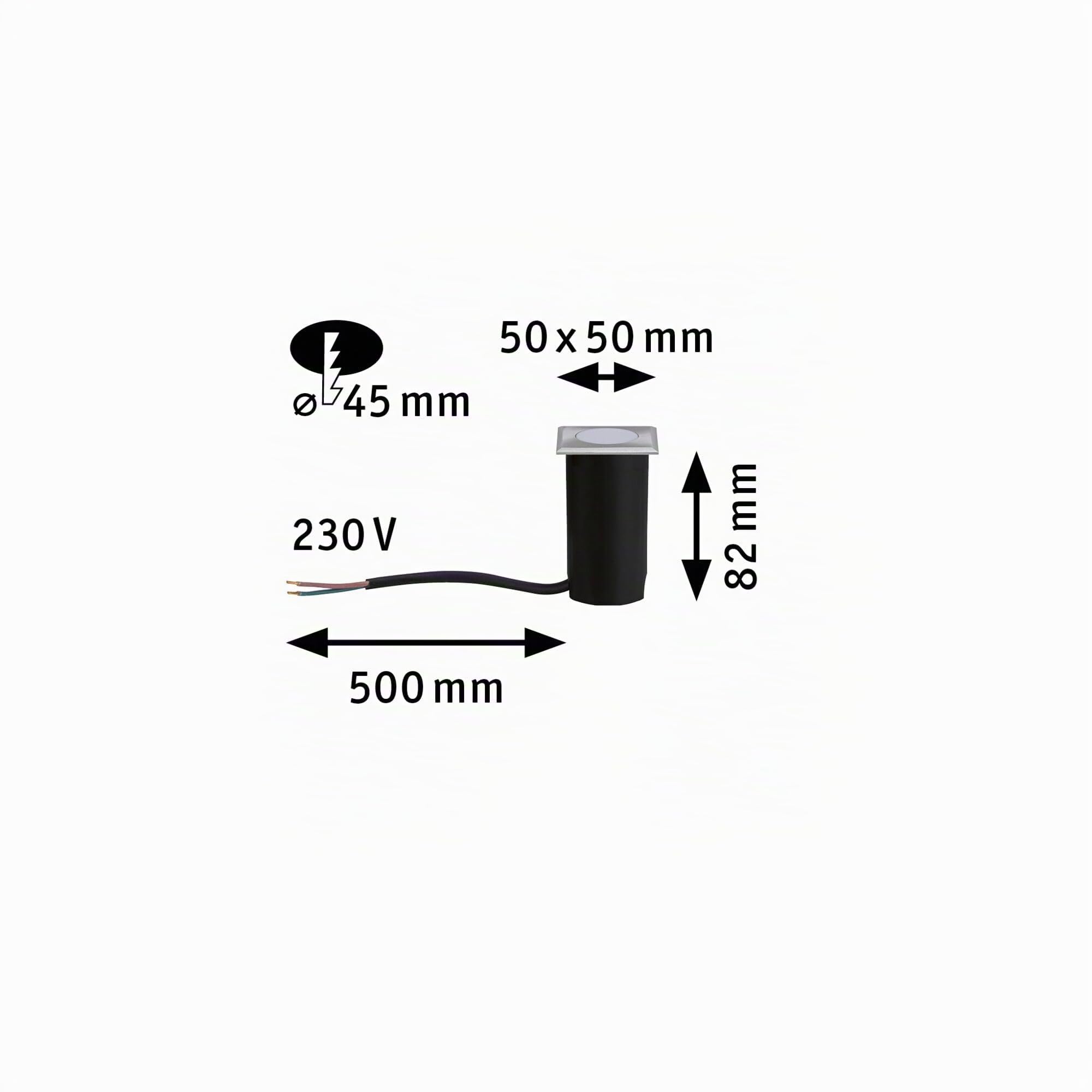 Paulmann House Bodeneinbauleuchte IP65 3000K 230V max. 2W rund