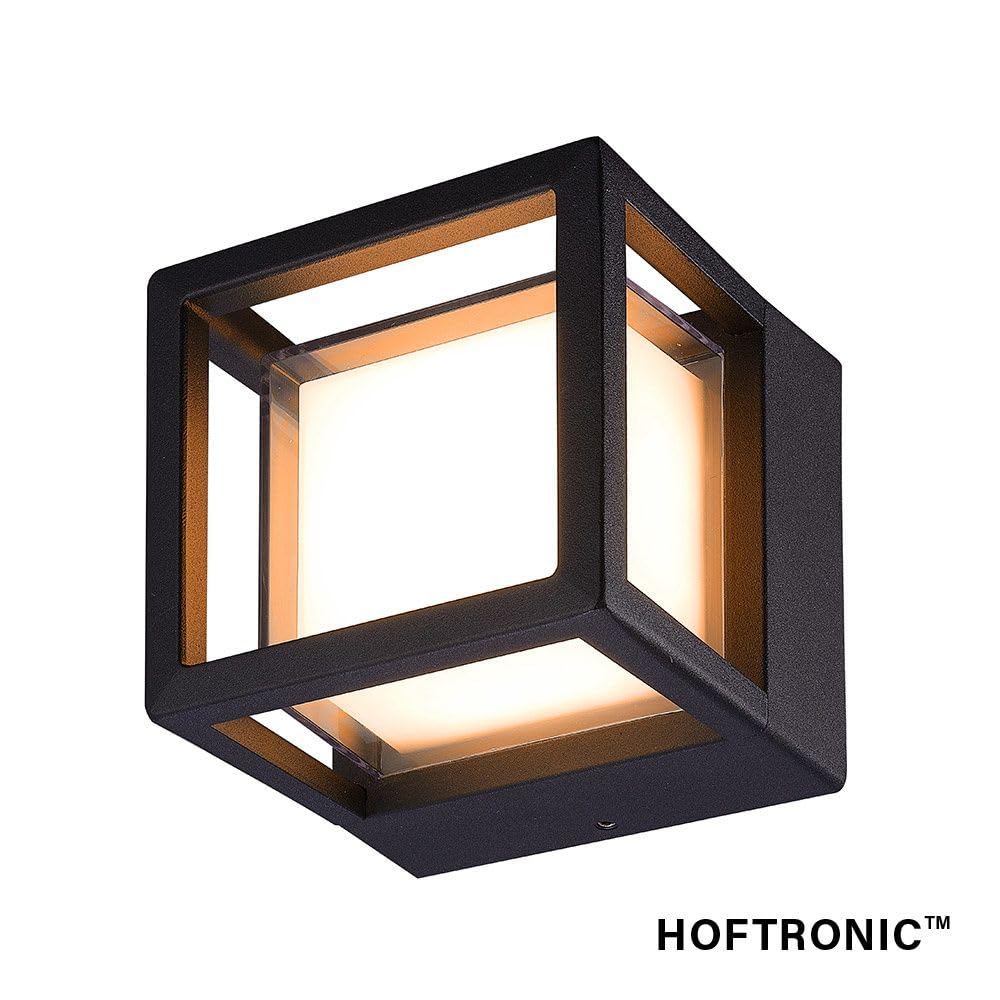 Hoftronic Pia LED Wandleuchte schwarz 3000K IP54