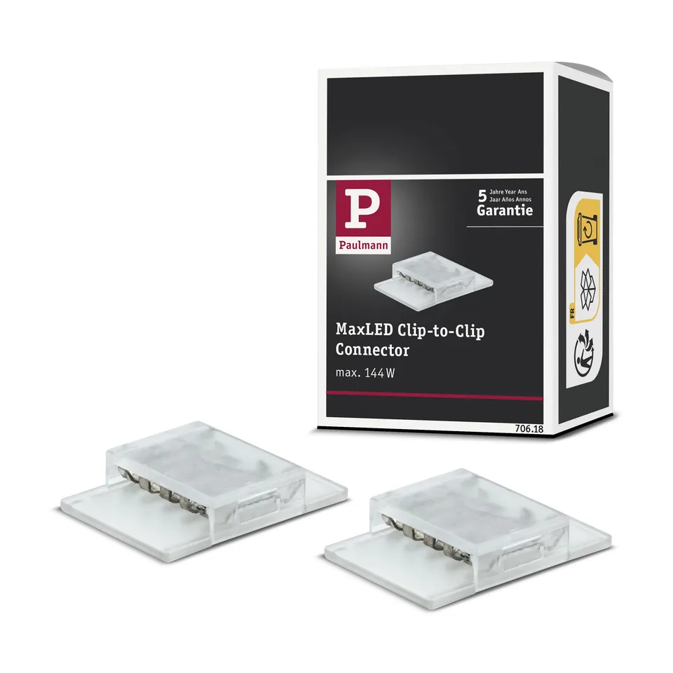Paulmann 70618 MaxLED Clip-to-Clip Verbinder 2er-Pack